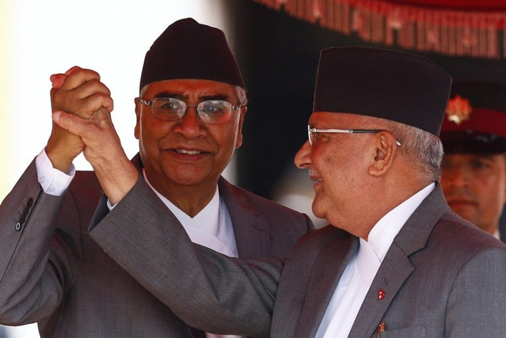 राष्ट्रपतिमा रामचन्द्र पौडेललाई भोट माग्दै ओलीसमक्ष पठाए देउवाले पत्र