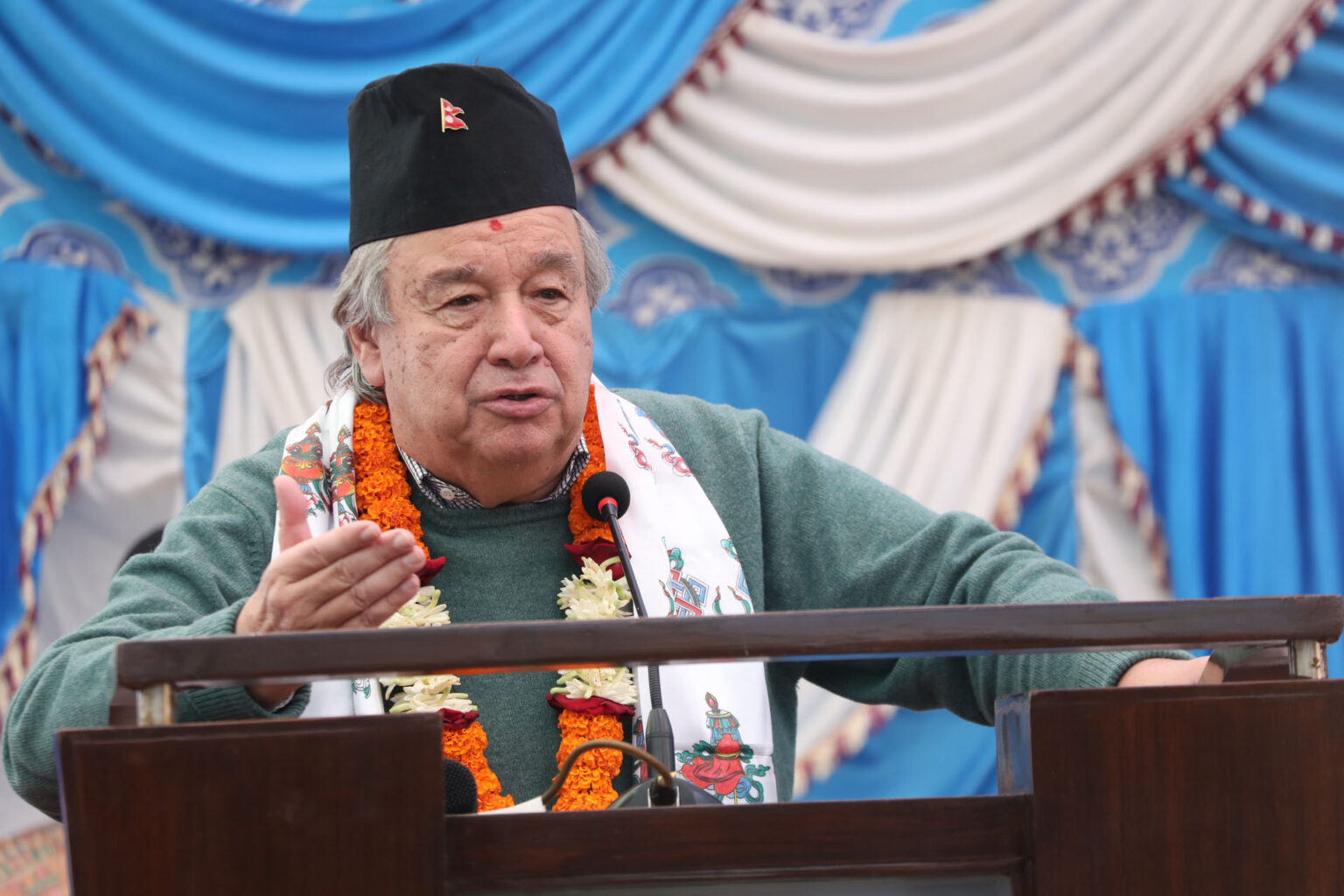 महासचिव गुटेरेस आजै लुम्बिनी पुगेर पुनः संघीय संसदलाई सम्बोधन गर्न काठमाडौँ फर्किदै