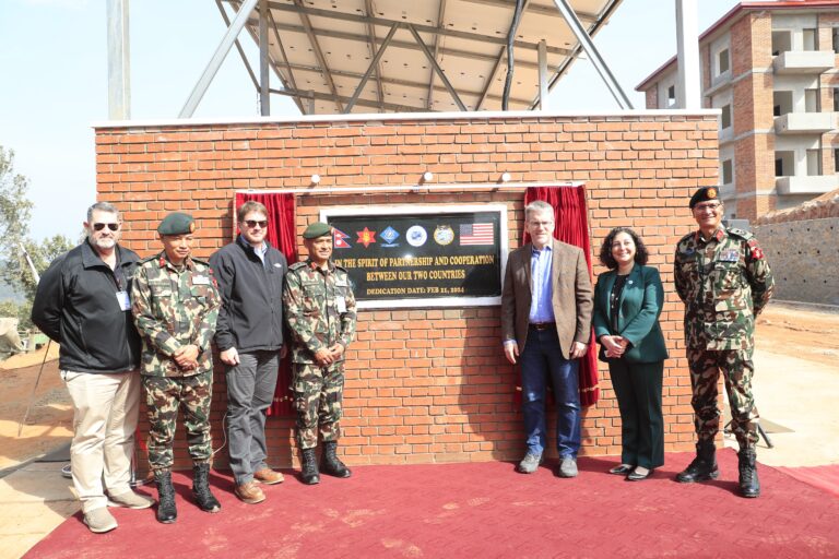अमेरिकी सहयोगमा सेनाको शान्ति तालिम केन्द्रमा १८५ केभीए सौर्य उर्जा जडान