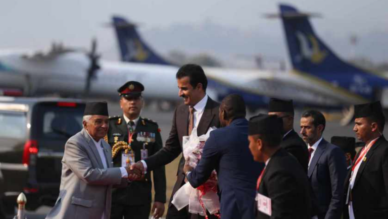 कतारी अमिर शेखको नेपालमा भव्य रुपमा स्वागत